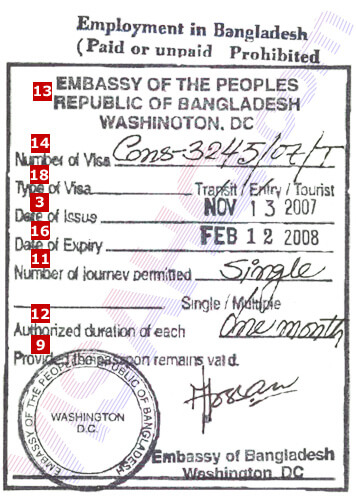 Visa de Bangladesh