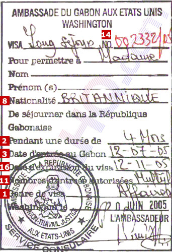 Visa de Gabon