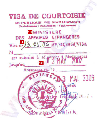 Visa de Madagascar