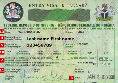 Visa de Nigeria