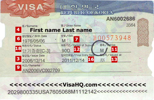 Visa de Corea del Sur