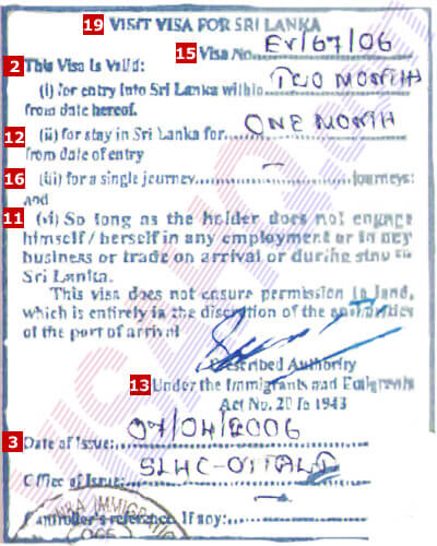 Visa de Sri Lanka