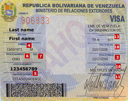 Visa de Venezuela